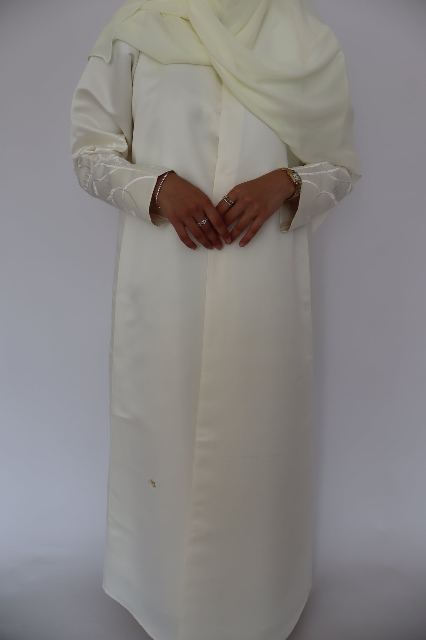 White Embroidered Abaya
