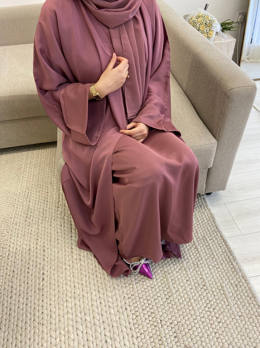 AH110 ABAYA SET / RASPBERRY