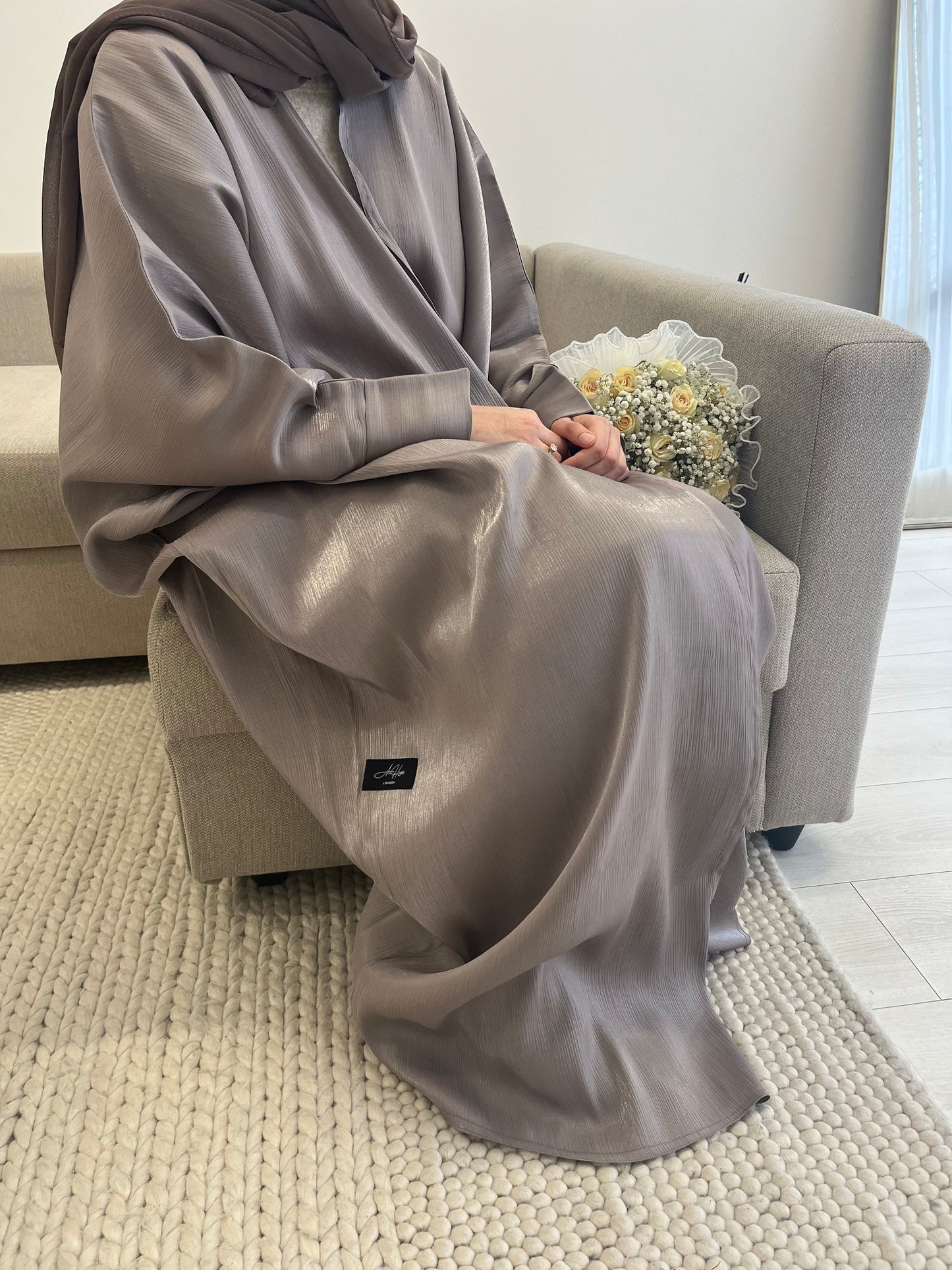 AH111 OPEN ABAYA / ROCK