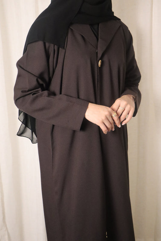 Classic Blazer Abaya | Brown