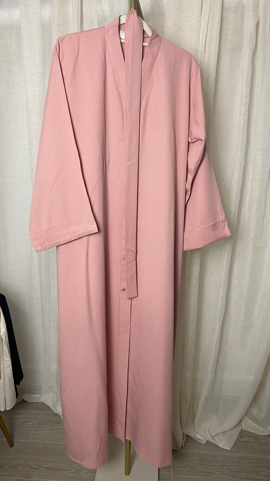 Soft Pink Open Abaya