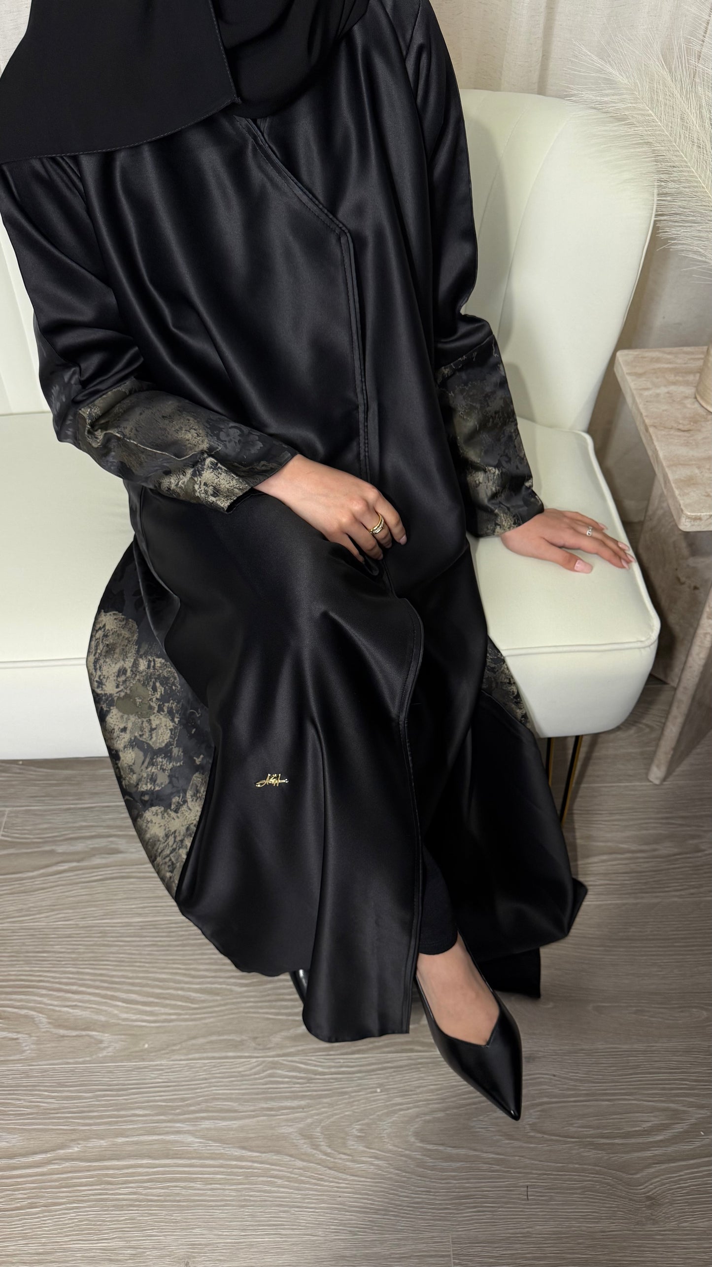 Gold Contrast Abaya