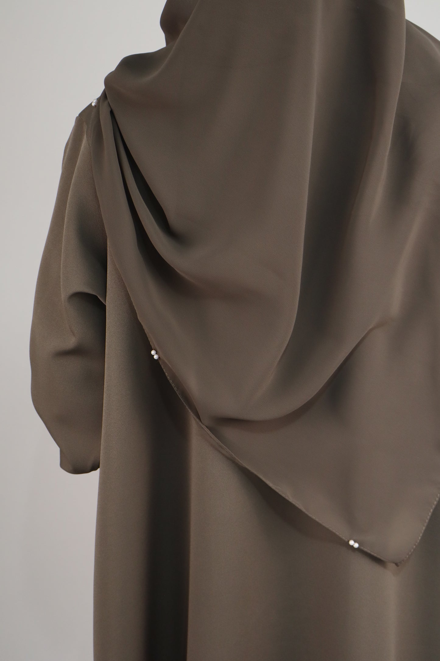 Wave Abaya Set | Taupe