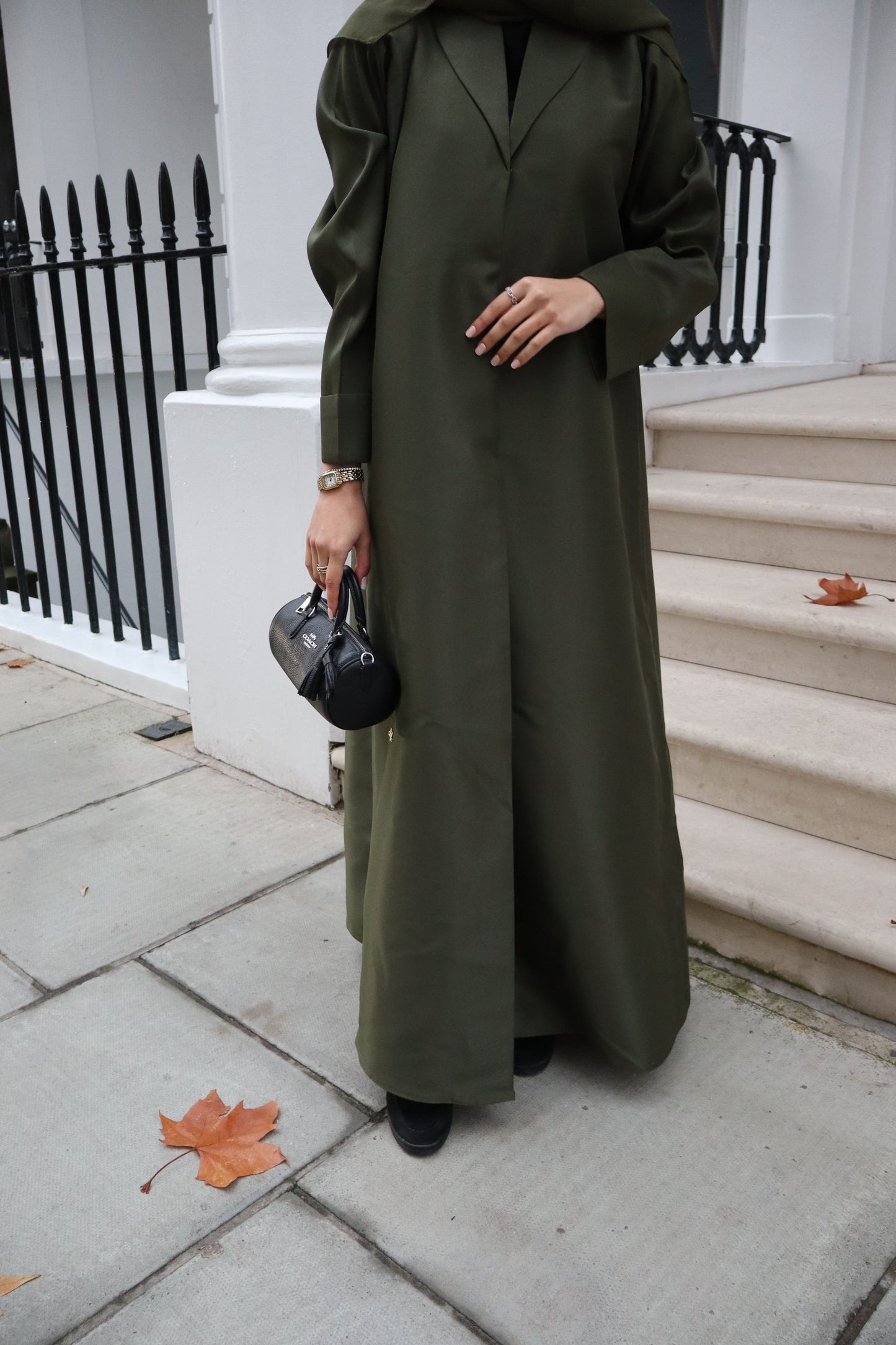 Structured Blazer Abaya | Olive Green