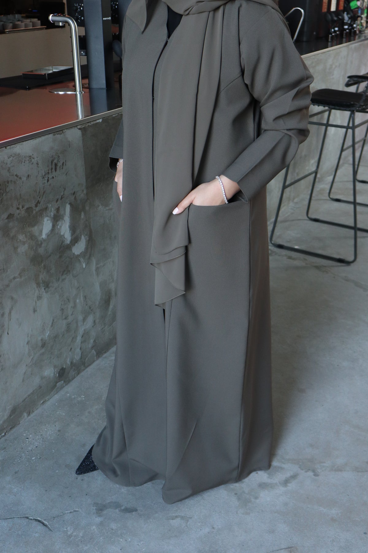 Tailored Abaya | Sage Green