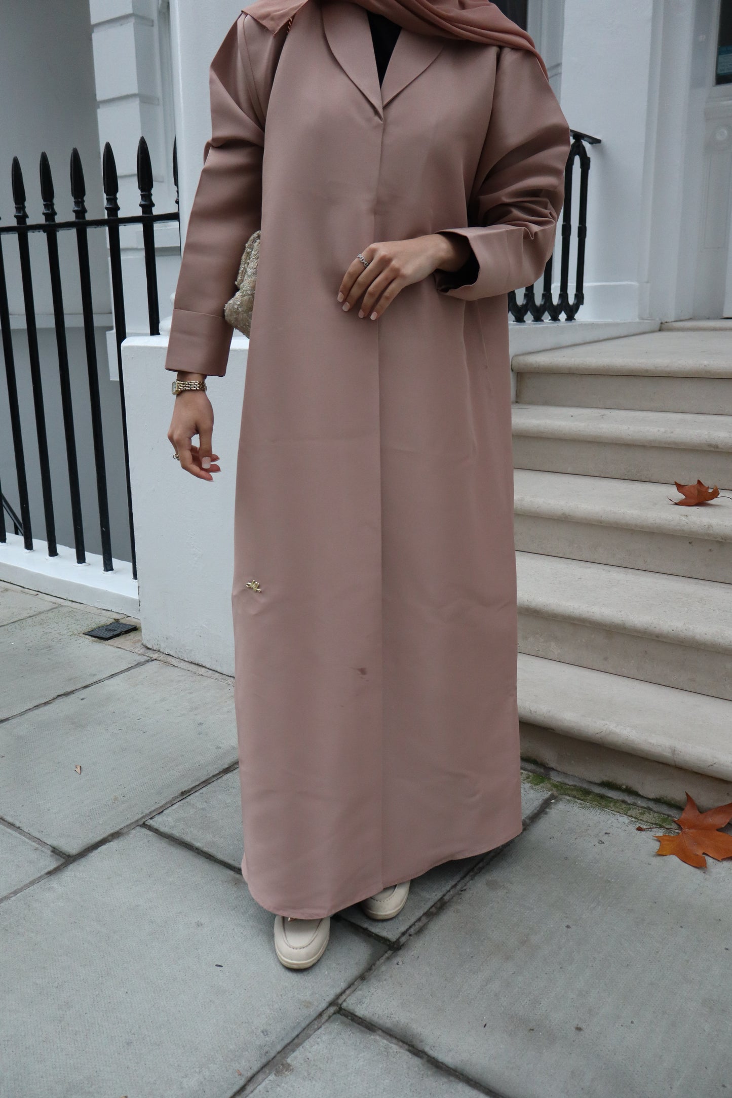 Structured Blazer Abaya | Nude