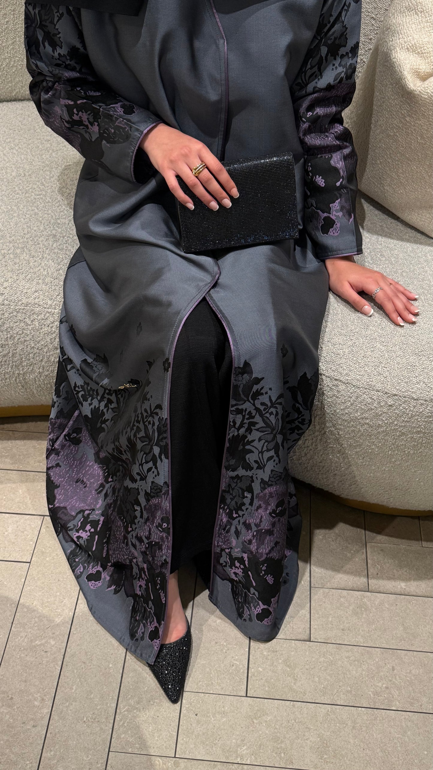 Purple Bloom Abaya