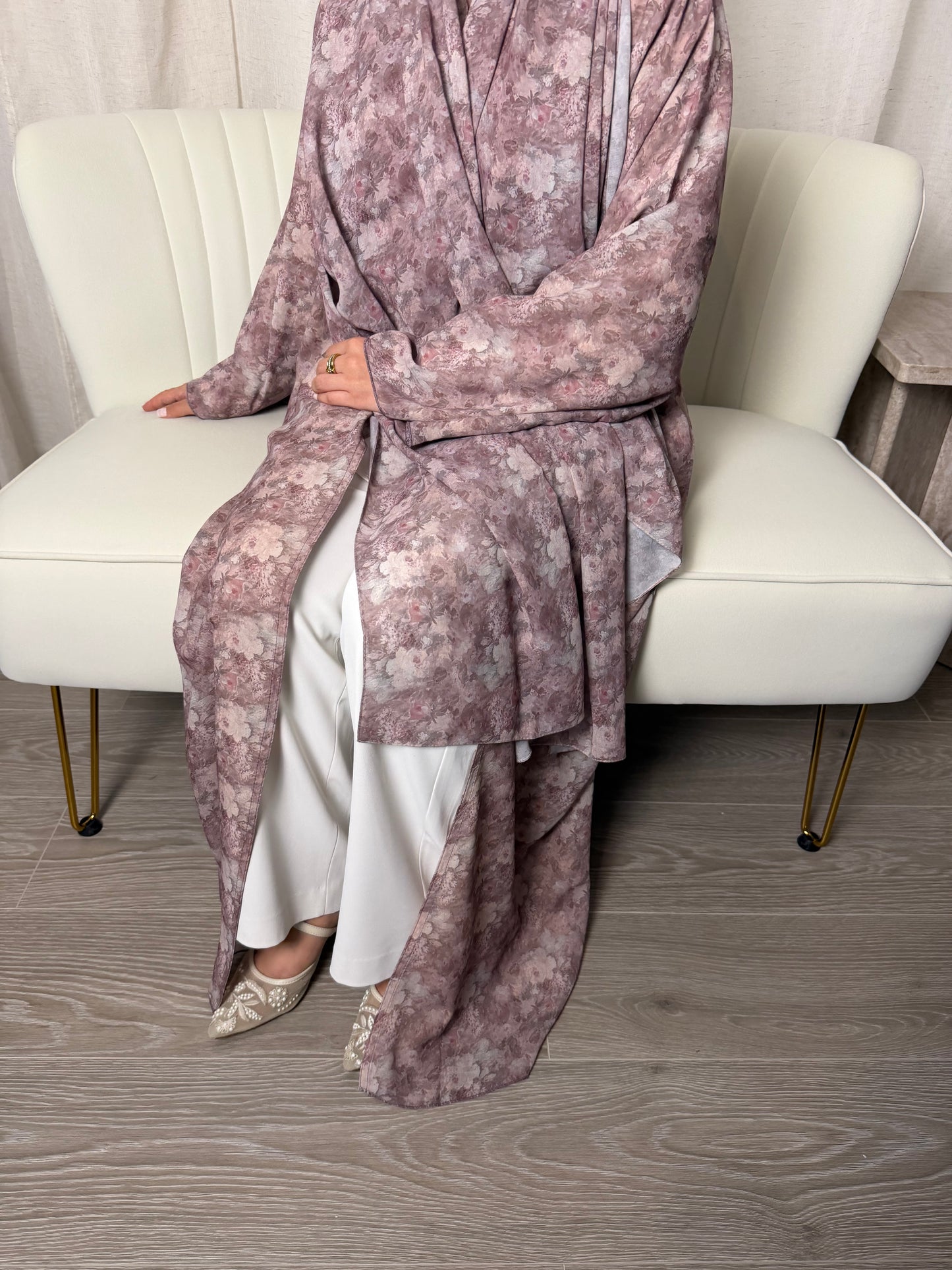 Mauve Bloom Abaya