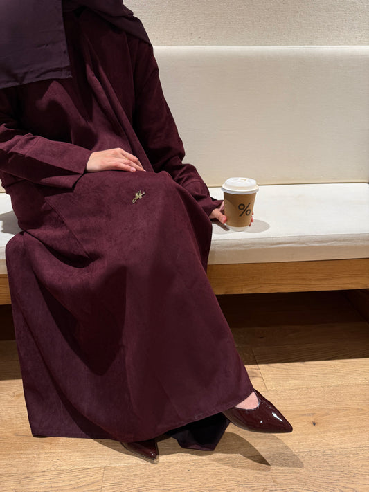 Autumn Essential Abaya | Burgundy