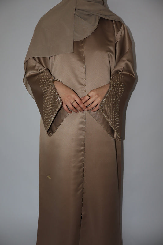 Satin Luxe Abaya | Bronze