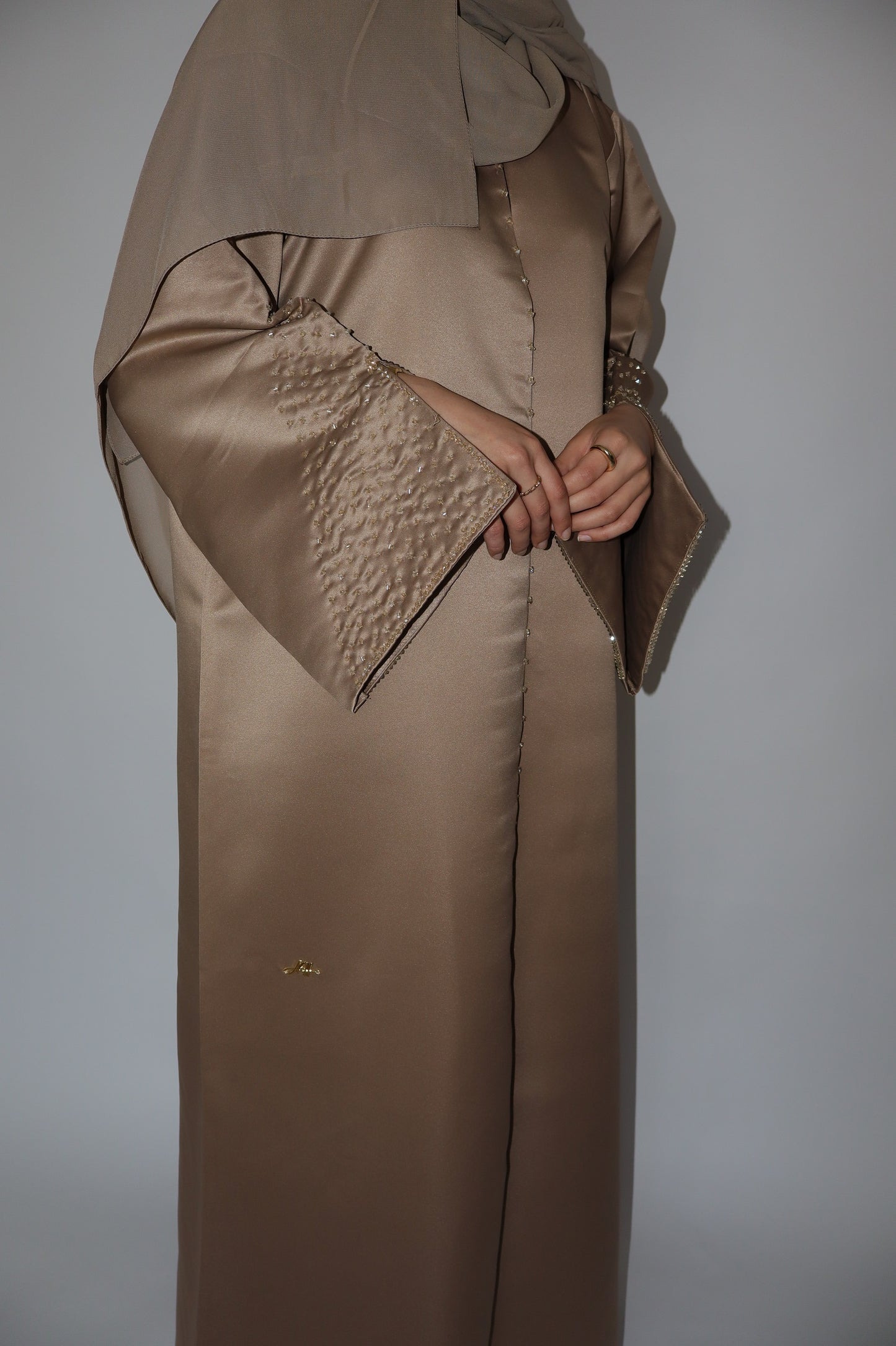 Satin Luxe Abaya | Bronze
