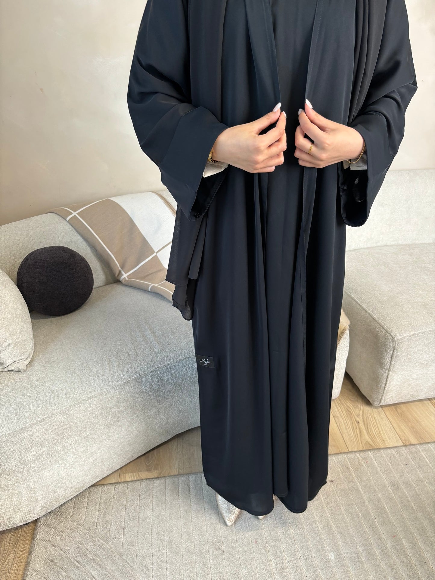 AH110 ABAYA SET / BLACK