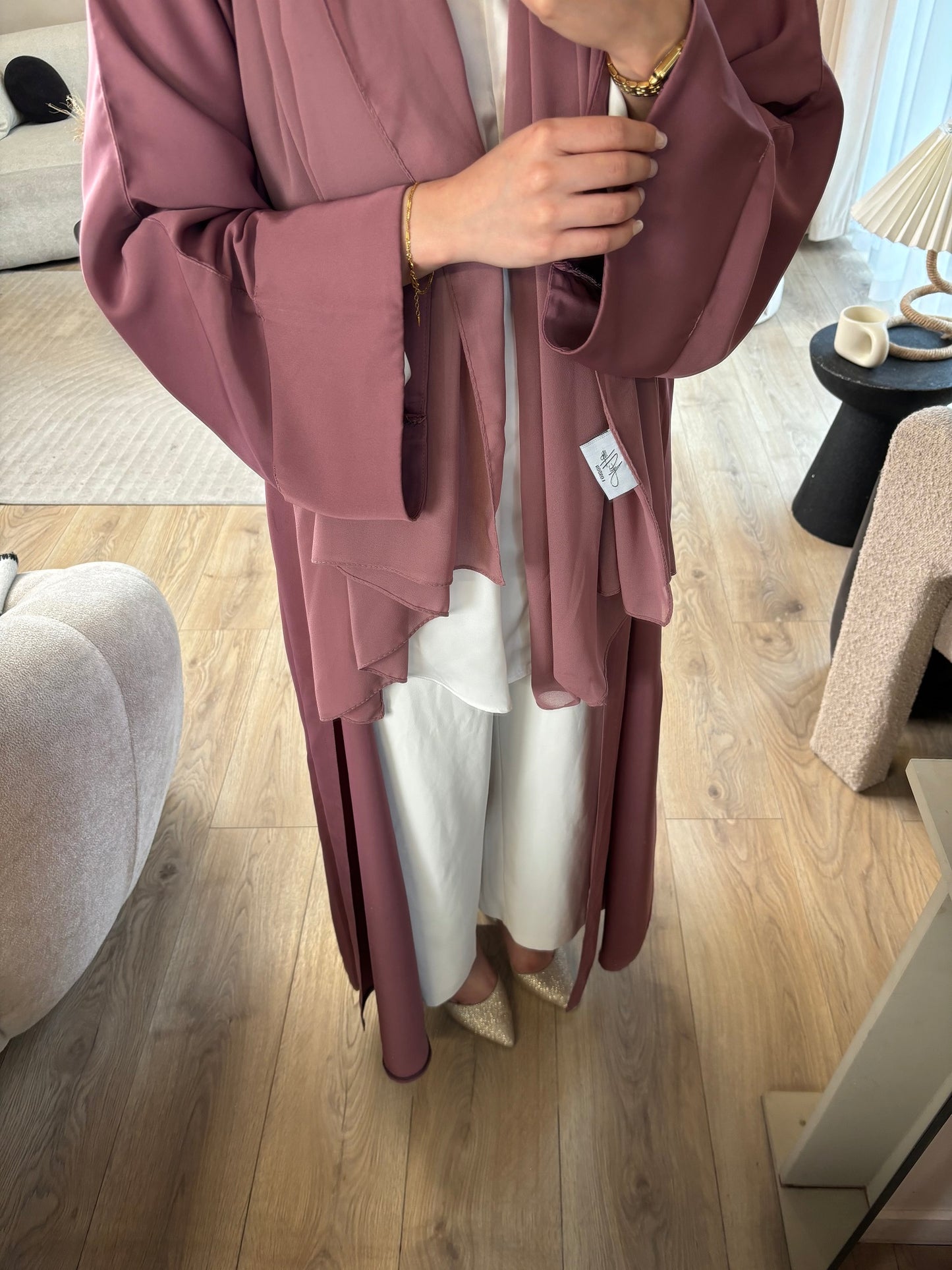 AH110 ABAYA SET / RASPBERRY