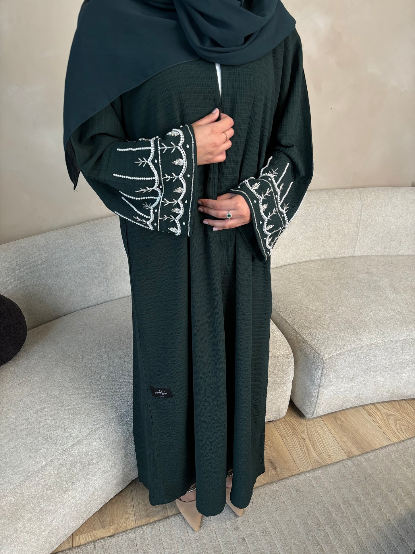 AH112 ABAYA / EMERALD GREEN