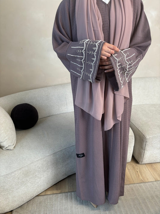 AH112 ABAYA / MAUVE