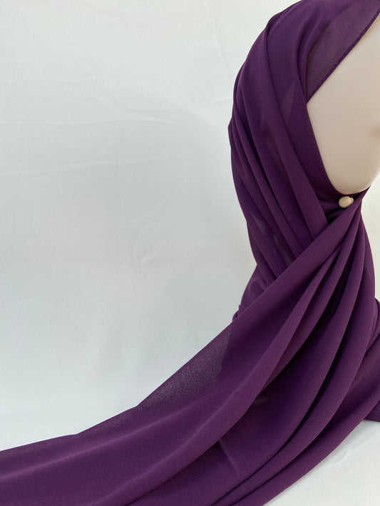 Aubergine Premium Chiffon Hijab