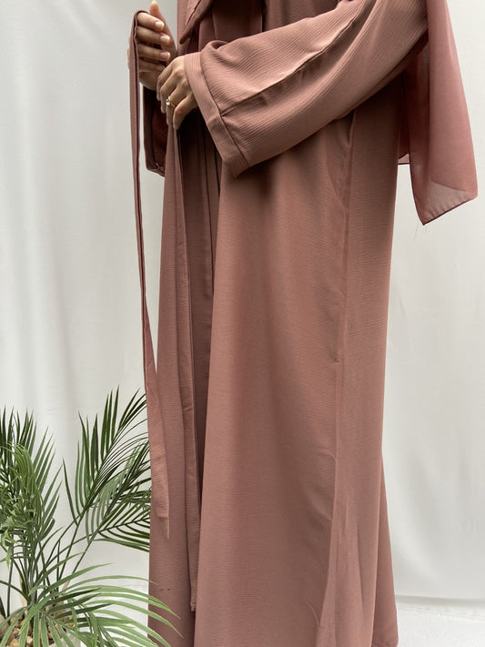 Caramel Textured NOUR Abaya