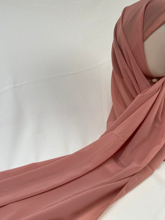 Peach Premium Chiffon Hijab