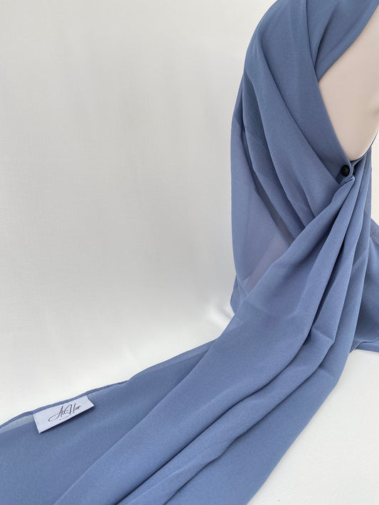 Sea Blue Premium Chiffon Hijab